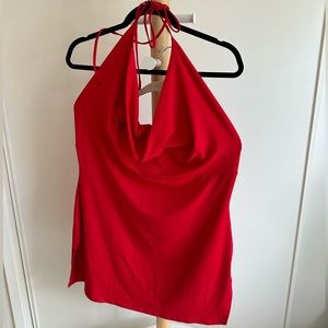 Black less red mini dress